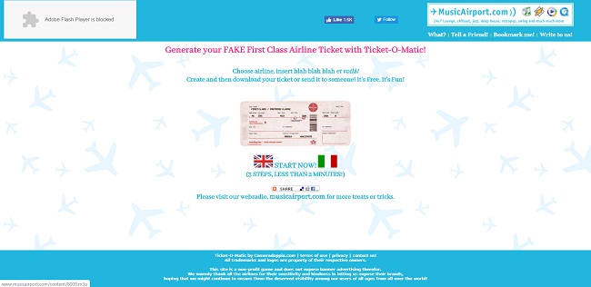 fake flight ticket generator for fun