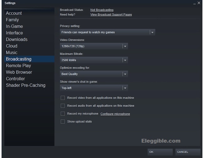 Steam broadcasting status steam how to start broadcast